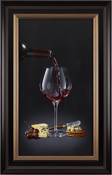 Colin Wilson, Original acrylic painting on board, Ripples of Red, click to enlarge