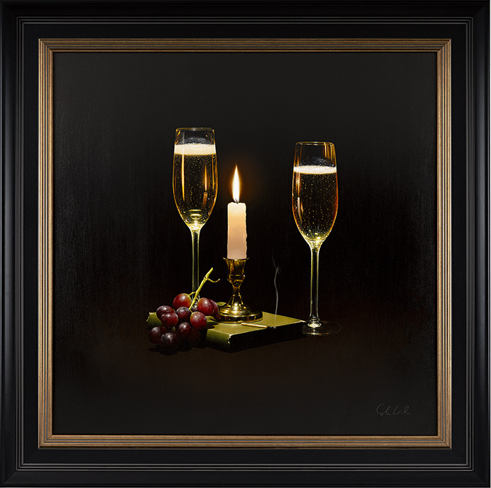 Colin Wilson, Original acrylic painting on board, A Flicker and Fizz, click to enlarge