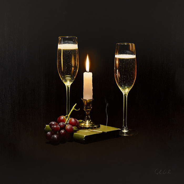 Colin Wilson, Original acrylic painting on board, A Flicker and Fizz