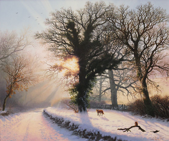 Daniel Van Der Putten, Original oil painting on panel, Road to Farnley, Otley, Yorkshire