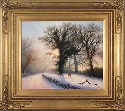 Daniel Van Der Putten, Original oil painting on panel, Road to Farnley, Otley, Yorkshire Large image. Click to enlarge