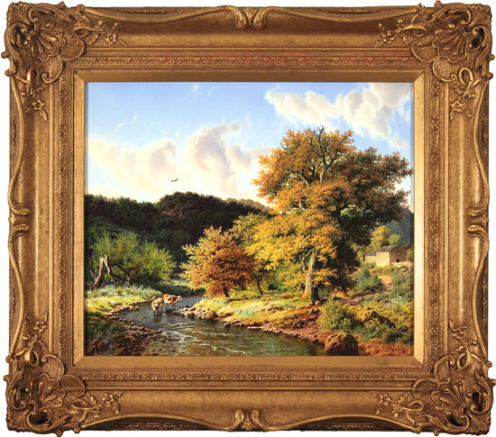 Daniel Van Der Putten, Original oil painting on panel, Autumn, Crackpot, Swaledale, North Yorkshire 