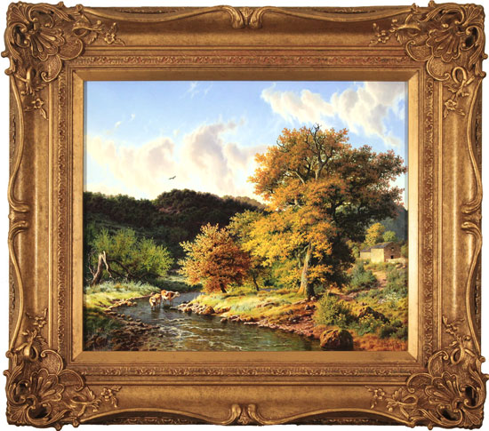 Daniel Van Der Putten, Original oil painting on panel, Autumn, Crackpot, Swaledale, North Yorkshire, click to enlarge