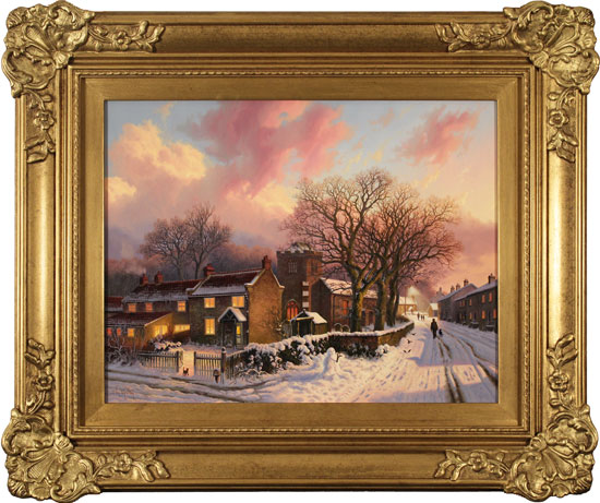 Daniel Van Der Putten, Original oil painting on panel, Evening at Lockton, North Yorkshire