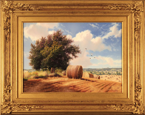 Daniel Van Der Putten, Original oil painting on panel, Summer on Weedon Hill 
