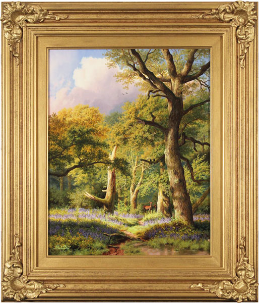 Daniel Van Der Putten, Original oil painting on panel, May in Beverley Woods, Yorkshire, click to enlarge