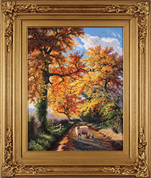 Daniel Van Der Putten, Original oil painting on panel, Autumn at Jack Hill, Otley 