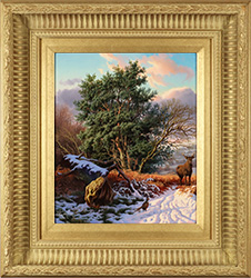 Daniel Van Der Putten, Original oil painting on panel, Grange Close Wood, Brafferton, Yorkshire