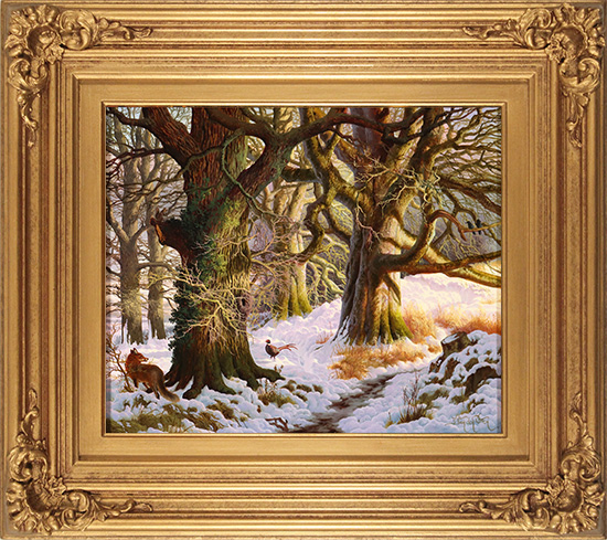 Daniel Van Der Putten, Original oil painting on panel, Playing Hide and Seek, Middleton Woods, Ilkley 