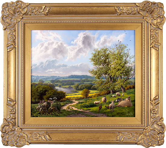 Daniel Van Der Putten, Original oil painting on panel, In Spring Time, Bardon, near Skipton 