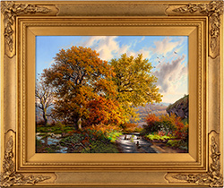 Daniel Van Der Putten, Original oil painting on panel, Road to Kettlewell, Yorkshire