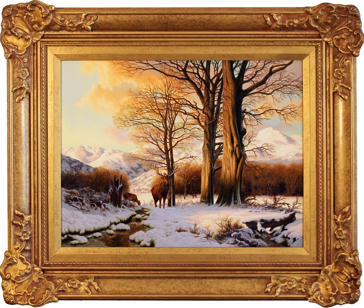 Daniel Van Der Putten, Original oil painting on panel, Winter Evening, Langdale, Yorkshire Daniel Van Der Putten, Original oil painting on panel, Winter Evening, Langdale, Yorkshire