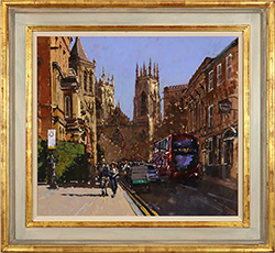 David Sawyer, RBA, Original oil painting on panel, Spring Morning, York Minster and Oratory