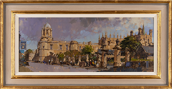 David Sawyer, RBA, Original oil painting on panel, Christchurch College, Chapel and Refectory, Oxford 