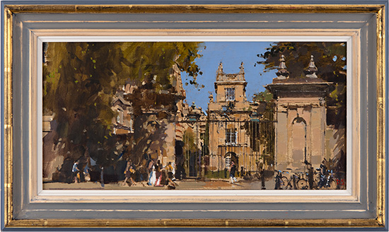 David Sawyer, RBA, Original oil painting on panel, Trinity College, The Old Gate Tower, Oxford 