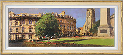 David Sawyer, RBA, Original oil painting on panel, Cambridge Crescent, Harrogate