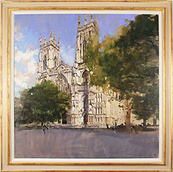 David Sawyer, RBA, Original oil painting on canvas, York Minster, West Front  Large image. Click to enlarge