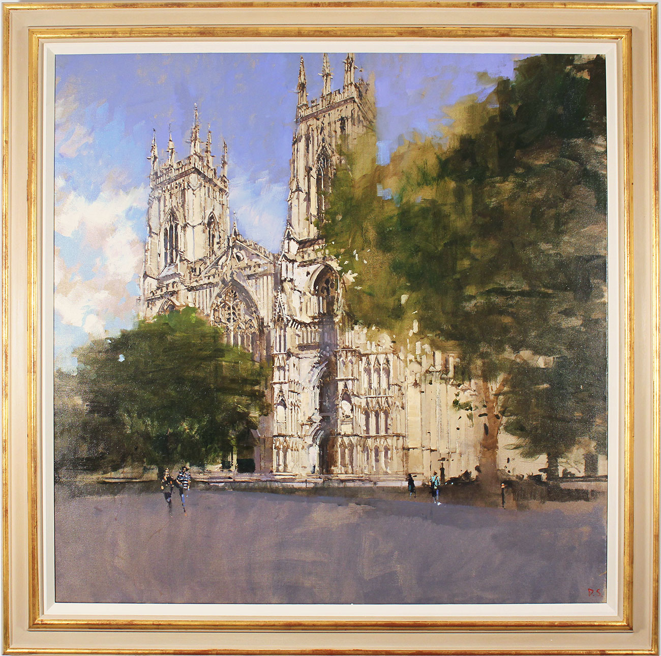 David Sawyer, RBA, Original oil painting on canvas, York Minster, West Front . Click to enlarge