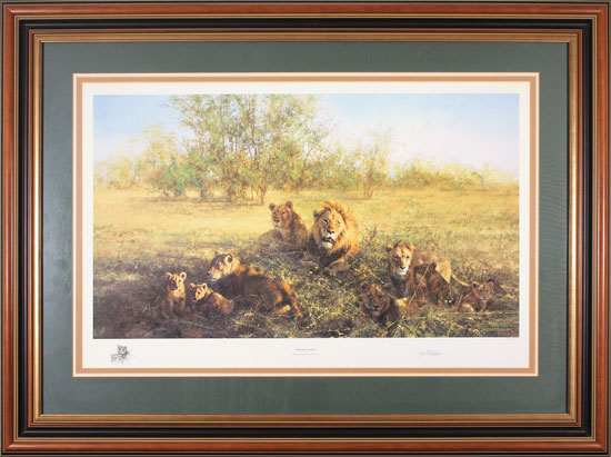 David Shepherd, Signed limited edition print, First Light at Savuti