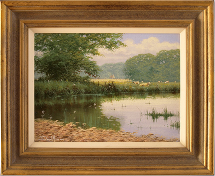 David Morgan, Original oil painting on canvas, River Scene