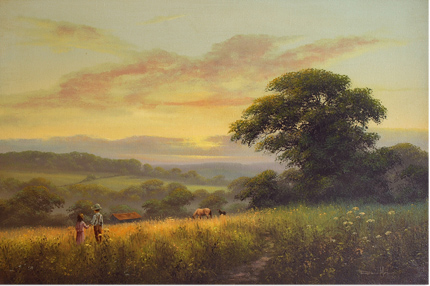 David Morgan, Original oil painting on canvas, Landscape Without frame image. Click to enlarge