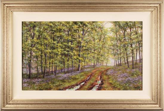 Deborah Poynton SFP, Original oil painting on canvas, Bluebells Without frame image. Click to enlarge