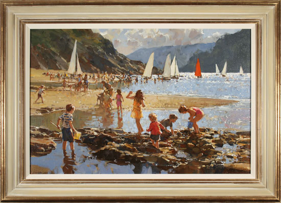 Dianne Flynn, Original acrylic painting on canvas, Ebbtide, Salcombe 