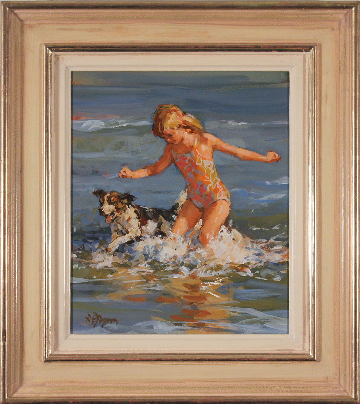 Dianne Flynn, Original acrylic painting on board, Frolics . Click to enlarge