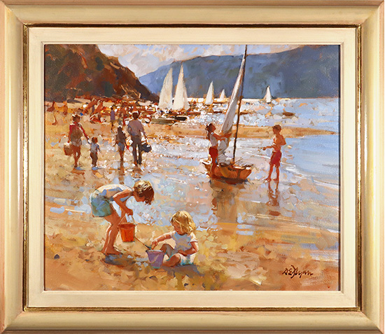 Dianne Flynn, Original acrylic painting on canvas, Working Holiday