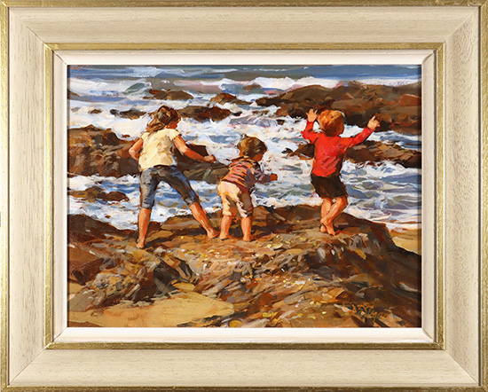 Dianne Flynn, Original acrylic painting on canvas, On the Rocks