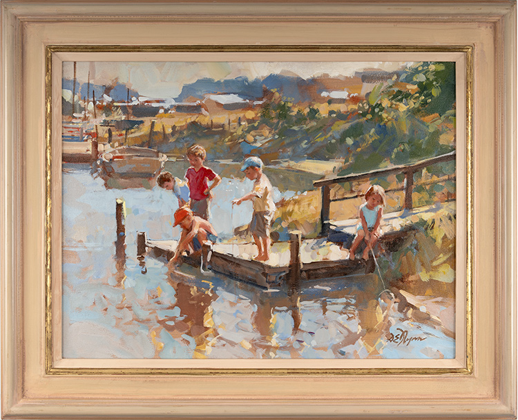 Dianne Flynn, Original acrylic painting on canvas, Gone Fishing