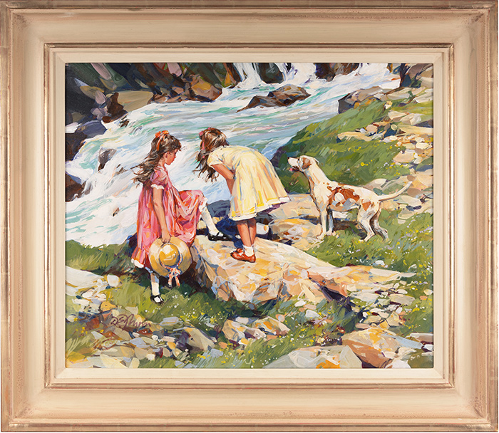 Dianne Flynn, Original acrylic painting on canvas, Alice, Rachel & Sally