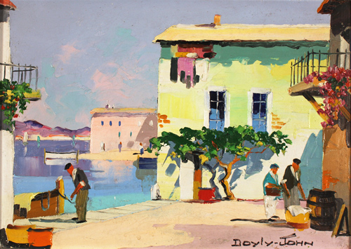 Doyly John, Original oil painting on canvas, Cap Ferrat, South of France