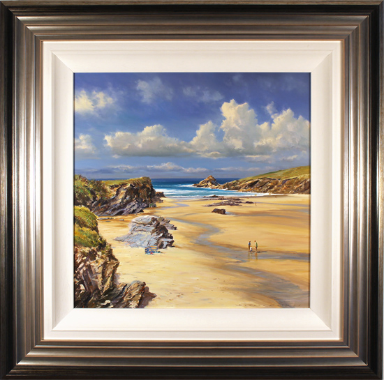 Duncan Palmar, Original oil painting on panel, Golden Sands, Trevone