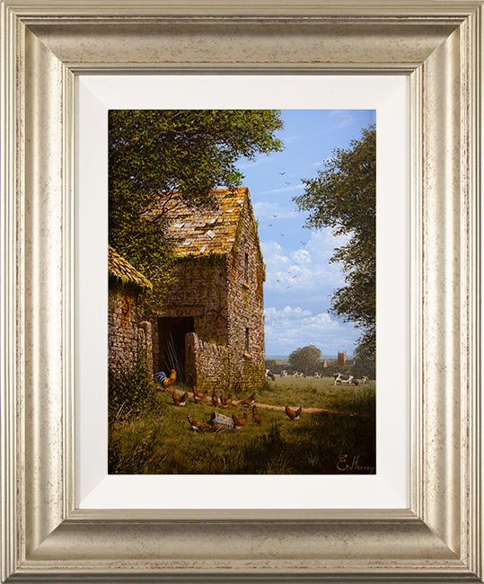 Edward Hersey, Original oil painting on panel, The Summer Barn