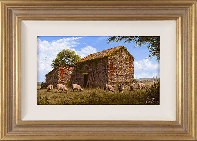 Edward Hersey, Original oil painting on panel, The Summer Flock