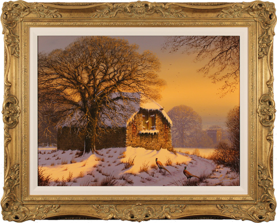 Edward Hersey, Original oil painting on canvas, Evening Falls, North Yorkshire 