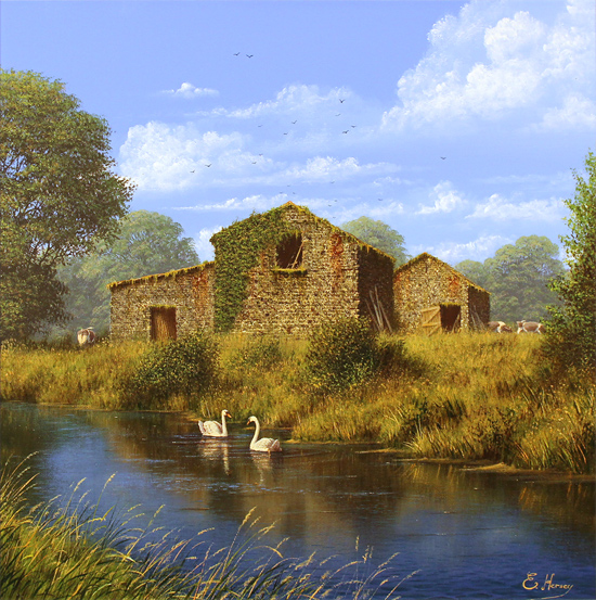 Edward Hersey, Original oil painting on canvas, Summer Graces