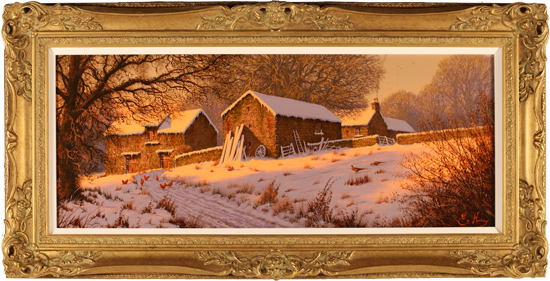 Edward Hersey, Original oil painting on canvas, Softly into a Winter's Eve