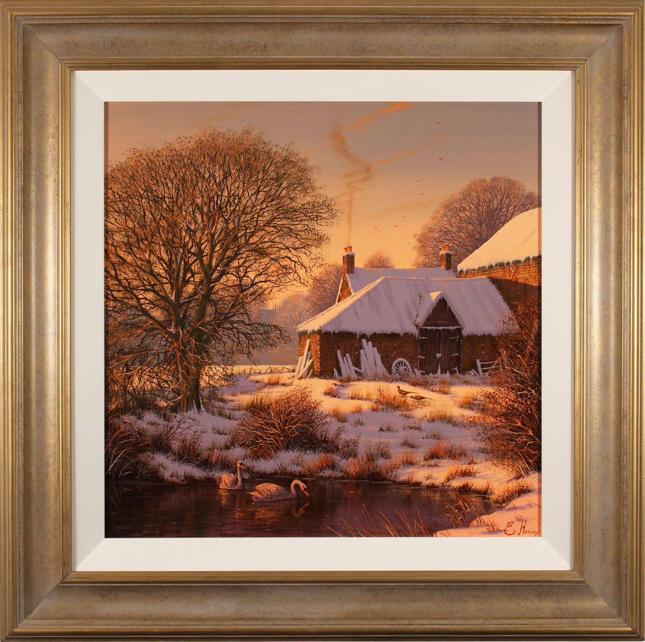 Edward Hersey, Original oil painting on canvas, Evening Glow. Click to enlarge
