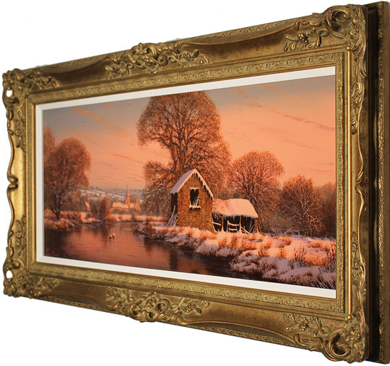 Edward Hersey, Original oil painting on canvas, The Warm Glow of Winter Additional image. Click to enlarge
