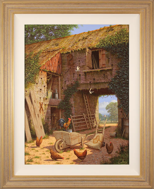 Edward Hersey, Original oil painting on canvas, Tales of the Yard