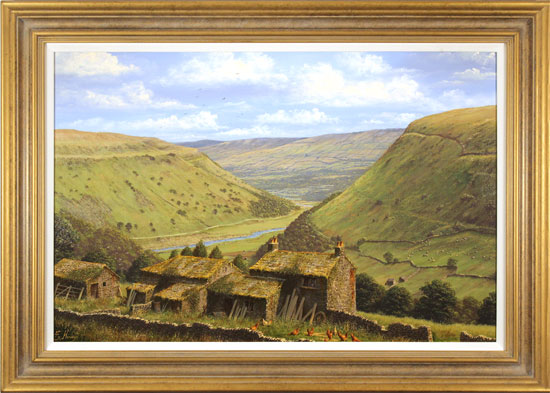 Edward Hersey, Original oil painting on canvas, Crackpot Hall, North Yorkshire 