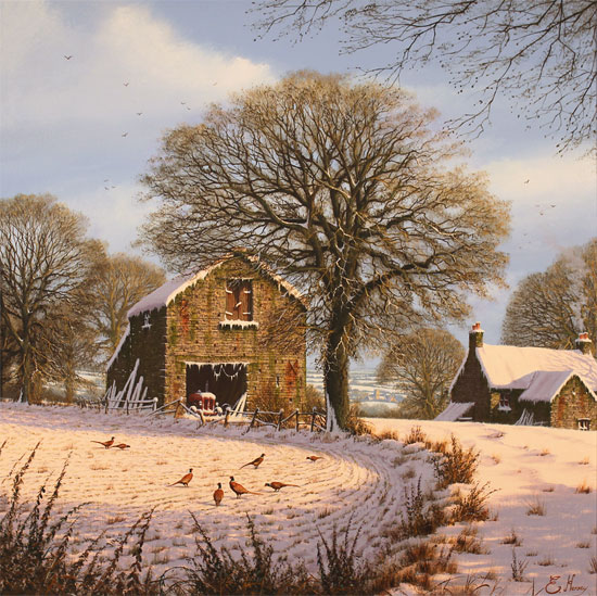 Edward Hersey, Original oil painting on canvas, A Light Dusting, Yorkshire Dales