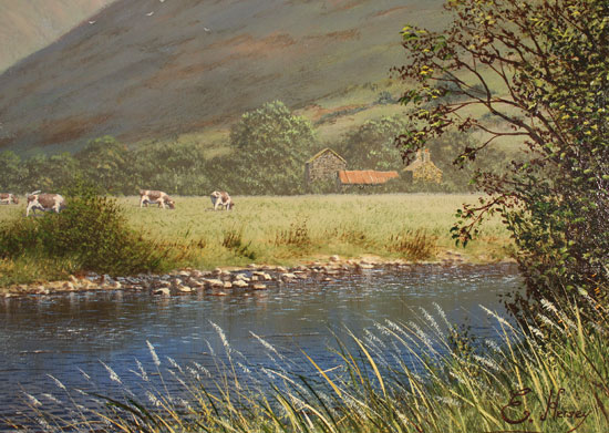 Edward Hersey, Original oil painting on panel, Great Gable, The Lake District Signature image. Click to enlarge