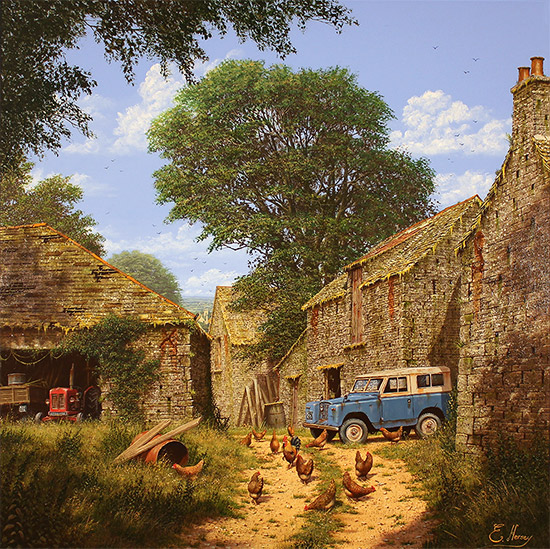 Edward Hersey, Original oil painting on panel, Roving Days Are Done Without frame image. Click to enlarge