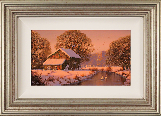 Edward Hersey, Original oil painting on panel, A Tranquil Winter's Eve 