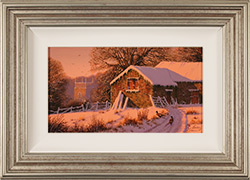 Edward Hersey, Original oil painting on panel, The Chimes of Winter  Large image. Click to enlarge