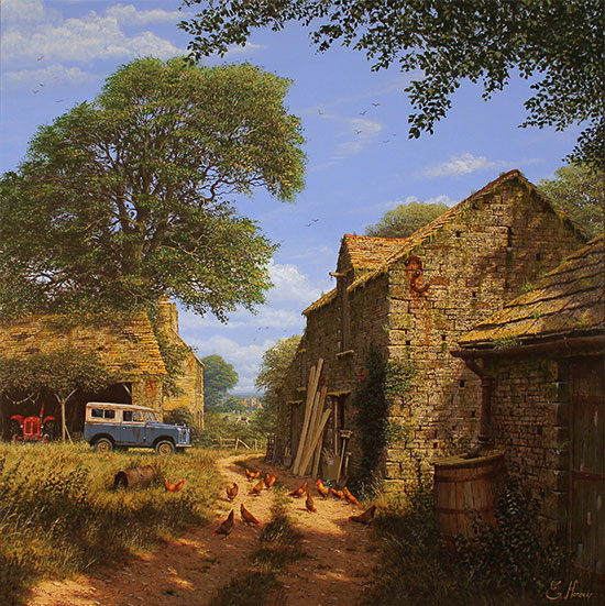 Edward Hersey, Original oil painting on panel, Memories of the Yorkshire Dales Without frame image. Click to enlarge