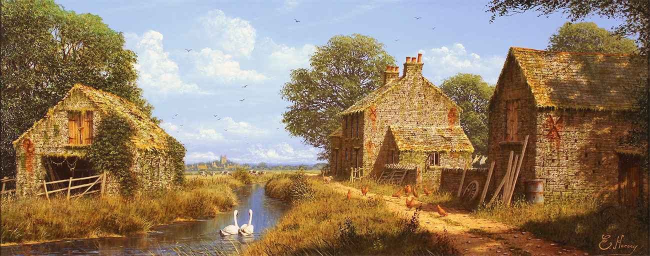 Edward Hersey, Signed limited edition print, The Long Way Home, Yorkshire Dales. Click to enlarge